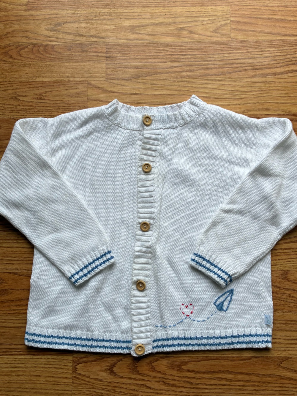 Bella Bliss White Knit Cardigan - Size 5